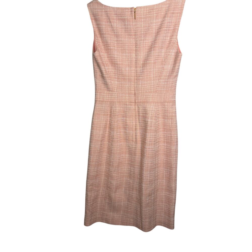 Tory Burch Sleeveless Pink Cream Plaid Sheath Dress - Size 0 - Picture 8 of 8